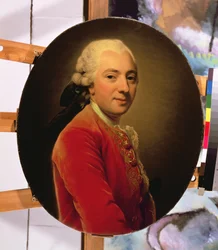 Porträt eines Mannes in einem roten Kaftan, 1764